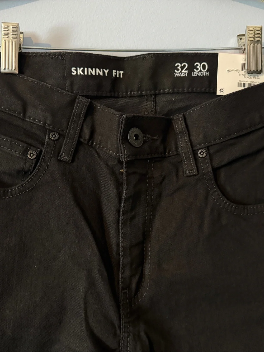 INC International Concepts Men's Black Skinny Jeans